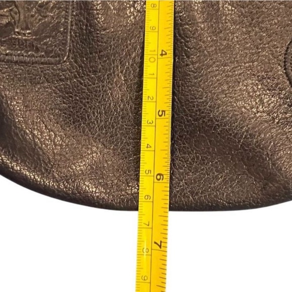 Carlos Falchi Women's Black Leather Clutch - Picture 3 of 6